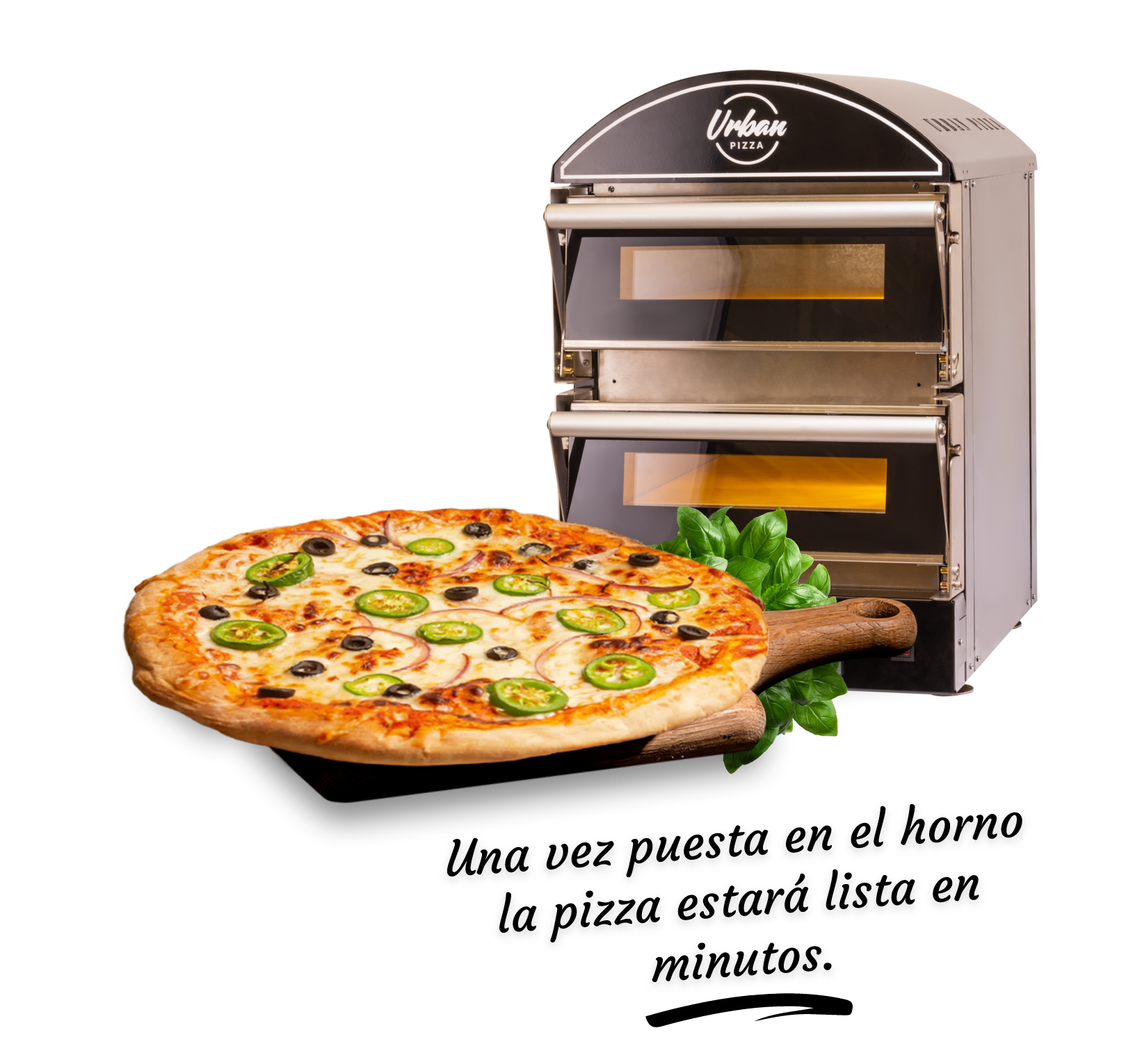 Una vez puesta en el horno la pizza estará lista en minutos.